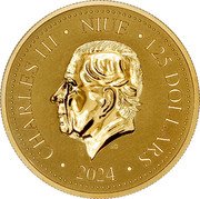 Niue 125 Dollars (Phoenix) CHARLES III NIUE 125 DOLLARS JC 2024 coin obverse Niue 125 Dollars (Phoenix) CHARLES III NIUE 125 DOLLARS JC 2024 coin obverse
