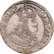 Poland 18 Groszy (Johann Casimir. Cut Shield) IOAN CASIMI DG REX POL & SVC M D L R P coin obverse Poland 18 Groszy (Johann Casimir. Cut Shield) IOAN CASIMI DG REX POL & SVC M D L R P coin obverse