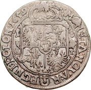 Poland 18 Groszy (Johann Casimir. Cut Shield) 18 MONETA NOVA REGN POLON 1659 1 8 A T coin reverse Poland 18 Groszy (Johann Casimir. Cut Shield) 18 MONETA NOVA REGN POLON 1659 1 8 A T coin reverse