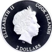 Cook Islands 2 Dollars (Neptune) ELIZABETH II COOK ISLANDS IRB 2 DOLLARS coin obverse Cook Islands 2 Dollars (Neptune) ELIZABETH II COOK ISLANDS IRB 2 DOLLARS coin obverse