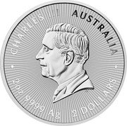 Australia 2 Dollars (Next Generation Australian Emu. Piedfort) CHARLES III AUSTRALIA 2 OZ 9999 AG 2 DOLLARS DT coin obverse Australia 2 Dollars (Next Generation Australian Emu. Piedfort) CHARLES III AUSTRALIA 2 OZ 9999 AG 2 DOLLARS DT coin obverse