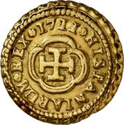 Spain 2 Escudos (Philip V. Madrid Mint. Cross 3rd Type) HISPANIARUM REX 1711 coin reverse Spain 2 Escudos (Philip V. Madrid Mint. Cross 3rd Type) HISPANIARUM REX 1711 coin reverse
