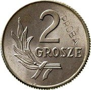 Poland 2 Grosze (Circulation Coin Trial Strike Proba) KM# Pr5 2 GROSZE PRÓBA coin reverse Poland 2 Grosze (Circulation Coin Trial Strike Proba) KM# Pr5 2 GROSZE PRÓBA coin reverse