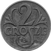 Poland 2 Grosze (German Occupation WW II. Trial Strike) 2 GROSZE 27/X MJ 26 coin reverse Poland 2 Grosze (German Occupation WW II. Trial Strike) 2 GROSZE 27/X MJ 26 coin reverse