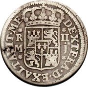 Spain 2 Reales (Philip V Madrid Mint. Portrait) DEXTERA D EXALTAVIT ME R II M J coin reverse Spain 2 Reales (Philip V Madrid Mint. Portrait) DEXTERA D EXALTAVIT ME R II M J coin reverse