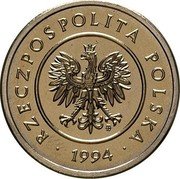 Poland 2 Zlote Circulation Coin. Trial Strike 1994 MW RZECZPOSPOLITA POLSKA 1994 MW coin obverse Poland 2 Zlote Circulation Coin. Trial Strike 1994 MW RZECZPOSPOLITA POLSKA 1994 MW coin obverse