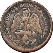 Mexico 20 Centavos (Aguascalientes Revolutionary. Cast) ESTADO DE AGUASCALIENTES coin obverse Mexico 20 Centavos (Aguascalientes Revolutionary. Cast) ESTADO DE AGUASCALIENTES coin obverse