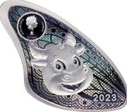 Samoa 20 Cents Chinese Zodiac. Year of the Ox 2023 ELIZABETH II SAMOA IRB 20 CENTS 2023 coin obverse Samoa 20 Cents Chinese Zodiac. Year of the Ox 2023 ELIZABETH II SAMOA IRB 20 CENTS 2023 coin obverse