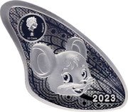 Samoa 20 Cents Chinese Zodiac. Year of the Rat 2023 ELIZABETH II SAMOA IRB 20 CENTS 2023 coin obverse Samoa 20 Cents Chinese Zodiac. Year of the Rat 2023 ELIZABETH II SAMOA IRB 20 CENTS 2023 coin obverse
