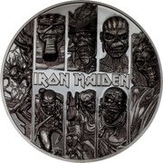 Cook Islands 20 Dollars (Iron Maiden) IRON MAIDEN coin reverse