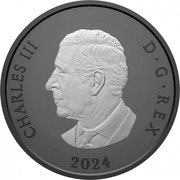 Canada 20 Dollars Royal Horned Face 2024 CHARLES III D G REX 2024 coin obverse