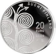 Finland 20 Euro (Finnish Architecture. Gesellius, Lindgren, Saarinen) SUOMI FINLAND 20 EURO 2024 K coin obverse