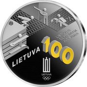Lithuania 20 Euro (Paris Olympics. Lithuanian Olympic Movement) LIETUVA 100 LIETUVOS OLIMPINIAM JUDÉJIMUI LIETUVA coin obverse Lithuania 20 Euro (Paris Olympics. Lithuanian Olympic Movement) LIETUVA 100 LIETUVOS OLIMPINIAM JUDÉJIMUI LIETUVA coin obverse