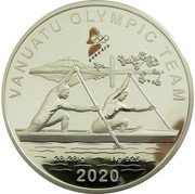 Vanuatu 20 Vatu Olympic Team 2020  VANUATU OLYMPIC TEAM VANUATU 28.28G AG 925 2020 coin reverse