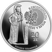 Poland 20 Zlotych The Polish Thermopylae. The Warsaw Thermopylae 2023 mw RZECZPOSPOLITA POLSKA 2023 MW 20 ZŁ POLSKIE TERMOPILE coin obverse