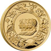 UK 200 Pounds (The Waterloo Medal Allied Leaders)  coin reverse UK 200 Pounds (The Waterloo Medal Allied Leaders)  coin reverse
