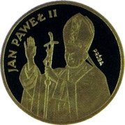 Poland 2000 Zlotych (Visit of Pope Ioannes Paulus II. Proba) JAN PAWEŁ II PRÓBA coin reverse