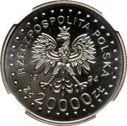 Poland 20000 Zlotych (Kosciuszko Insurrection. Trial Strike) RZECZPOSPOLITA POLSKA 1994 MW ZŁ 20000 ZŁ coin obverse Poland 20000 Zlotych (Kosciuszko Insurrection. Trial Strike) RZECZPOSPOLITA POLSKA 1994 MW ZŁ 20000 ZŁ coin obverse