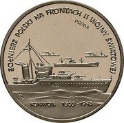 Poland 200000 Zlotych Poles on the Fronts of WWII. Convoys. Trial Strike 1992 MW ZOŁNIERZ POLSKI NA FRONTACH II WOJNY ŚWIATOWEJ PRÓBA KONWOJE 1939-1945 coin reverse
