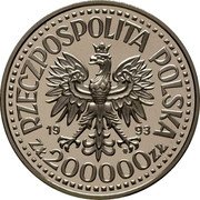 Poland 200000 Zlotych Poles on the Fronts of WWII. Partisans. Trial Strike 1993 MW RZECZPOSPOLITA POLSKA 1993 MW ZŁ 200000 ZŁ coin obverse Poland 200000 Zlotych Poles on the Fronts of WWII. Partisans. Trial Strike 1993 MW RZECZPOSPOLITA POLSKA 1993 MW ZŁ 200000 ZŁ coin obverse