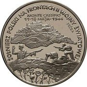 Poland 200000 Zlotych Polish Soldiers WW II Monte Cassino. Trial Strike 1994 MW ŻOŁNIERZ POLSKI NA FRONTACH II WOJNY ŚWIATOWEJ MONTE CASSINO 11-18 MAJA - 1944 PRÓBA coin reverse Poland 200000 Zlotych Polish Soldiers WW II Monte Cassino. Trial Strike 1994 MW ŻOŁNIERZ POLSKI NA FRONTACH II WOJNY ŚWIATOWEJ MONTE CASSINO 11-18 MAJA - 1944 PRÓBA coin reverse