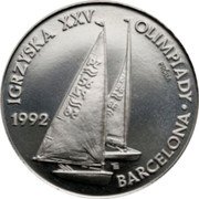 Poland 200000 Zlotych (XXV Olympics Games in Barcelona. Sailboats. Trial Strike) IGRZYSKA XXV OLIMPIADY BARCELONA PRÓBA 1992 E coin reverse Poland 200000 Zlotych (XXV Olympics Games in Barcelona. Sailboats. Trial Strike) IGRZYSKA XXV OLIMPIADY BARCELONA PRÓBA 1992 E coin reverse