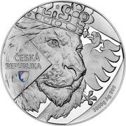 Niue 240 Dollars (Czech Lion. Hologram) ČESKÁ REPUBLIKA 3000G AG 999 CM coin reverse Niue 240 Dollars (Czech Lion. Hologram) ČESKÁ REPUBLIKA 3000G AG 999 CM coin reverse