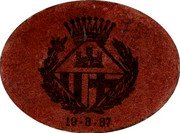 Spain 25 Centimos Castellar del Valles 1937  19-3-37 coin obverse Spain 25 Centimos Castellar del Valles 1937  19-3-37 coin obverse