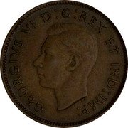 Canada 25 Cents (George VI Pattern) GEORGIVS VI D:G:REX ET IND:IMP: HP coin obverse