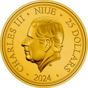 Niue 25 Dollars (Hulk. Marvel) CHARLES III NIUE 25 DOLLARS JC 2024 coin obverse Niue 25 Dollars (Hulk. Marvel) CHARLES III NIUE 25 DOLLARS JC 2024 coin obverse