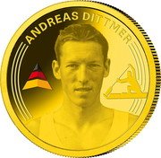 Samoa 25 Tala Germany Sports Legends. Andreas Dittmer 2024 ANDREAS DITTMER coin reverse Samoa 25 Tala Germany Sports Legends. Andreas Dittmer 2024 ANDREAS DITTMER coin reverse