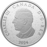 Canada 30 Dollars (Timber Wolves) CHARLES III CANADA D G REX 2024 SR coin obverse Canada 30 Dollars (Timber Wolves) CHARLES III CANADA D G REX 2024 SR coin obverse