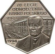 Poland 300000 Zlotych (70th Anniversary of the National Bank of Poland) 70-LECIE ODRODZENIA BANKU POLSKIEGO 1924 1994 PRÓBA coin reverse Poland 300000 Zlotych (70th Anniversary of the National Bank of Poland) 70-LECIE ODRODZENIA BANKU POLSKIEGO 1924 1994 PRÓBA coin reverse