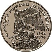 Poland 300000 Zlotych Warsaw Uprising. Trial Strike 1994 MW 50 ROCZNICA POWSTANIA WARSZAWSKIEGO PRÓBA 1944 1994 coin reverse Poland 300000 Zlotych Warsaw Uprising. Trial Strike 1994 MW 50 ROCZNICA POWSTANIA WARSZAWSKIEGO PRÓBA 1944 1994 coin reverse