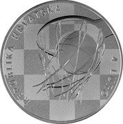Croatia 4 Euro (60th Anniversary of the Birth of Drazen Petrovic) REPUBLIKA HRVATSKA 4 EURO coin obverse Croatia 4 Euro (60th Anniversary of the Birth of Drazen Petrovic) REPUBLIKA HRVATSKA 4 EURO coin obverse