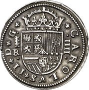 Spain 4 Reales (Charles II. Segovia Mint) KM# 200.1 CAROLVS II D G IIII coin obverse