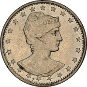 Brazil 400 Reis (Liberty. Pattern) KM# Pn191 LIBERT coin reverse Brazil 400 Reis (Liberty. Pattern) KM# Pn191 LIBERT coin reverse