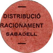 Spain 5 Centimos (Sabadell) DISTRIBUCIÓ RACIONAMENT SABADELL coin obverse Spain 5 Centimos (Sabadell) DISTRIBUCIÓ RACIONAMENT SABADELL coin obverse