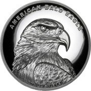 Tuvalu 5 Dollars (American Bald Eagle) AMERICAN BALD EAGLE 5OZ 999 SILVER coin reverse Tuvalu 5 Dollars (American Bald Eagle) AMERICAN BALD EAGLE 5OZ 999 SILVER coin reverse