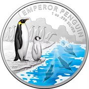 Australia 5 Dollars (Emperor Penguin. Colored) EMPEROR PENGUIN 1 OZ .999 SILVER AWB coin reverse Australia 5 Dollars (Emperor Penguin. Colored) EMPEROR PENGUIN 1 OZ .999 SILVER AWB coin reverse