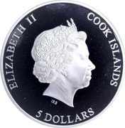 Cook Islands 5 Dollars (Jupiter) ELIZABETH II COOK ISLANDS IRB 5 DOLLARS coin obverse