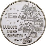 Austria 5 Euro (Europe without Borders. European Architectural Monuments) 1996 EU EUROPA OHNE GRENZEN coin reverse