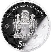 Malta 5 Euro Maltese Cross. Proof 2024 Proof CENTRAL BANK OF MALTA 5 EURO coin obverse Malta 5 Euro Maltese Cross. Proof 2024 Proof CENTRAL BANK OF MALTA 5 EURO coin obverse