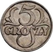 Poland 5 Groszy (German Occupation. Trial Strike) 5 GROSZY coin reverse Poland 5 Groszy (German Occupation. Trial Strike) 5 GROSZY coin reverse