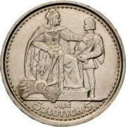 Poland 5 Zlotych (March Constitution. Trial Strike) KONSTYTVCIA PIĘĆ 5 ZŁOTYCH 5 coin reverse Poland 5 Zlotych (March Constitution. Trial Strike) KONSTYTVCIA PIĘĆ 5 ZŁOTYCH 5 coin reverse