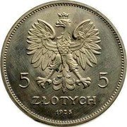Poland 5 Zlotych (Nike. Trial Strike) 5 ZŁOTYCH 5 1928 coin obverse Poland 5 Zlotych (Nike. Trial Strike) 5 ZŁOTYCH 5 1928 coin obverse