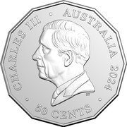 Australia 50 Cents 50 Years of NAIDOC 2024  BU in Coincard CHARLES III AUSTRALIA 2024 DT 50 CENTS coin obverse Australia 50 Cents 50 Years of NAIDOC 2024  BU in Coincard CHARLES III AUSTRALIA 2024 DT 50 CENTS coin obverse