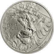 Niue 50 Dollars (Czech Lion. Charles III) ČESKÁ REPUBLIKA 1 OZ PT 999 Čᴍ coin reverse Niue 50 Dollars (Czech Lion. Charles III) ČESKÁ REPUBLIKA 1 OZ PT 999 Čᴍ coin reverse