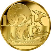 France 50 Euro (Paris Olympic Games) KM# 3406 1924 coin reverse