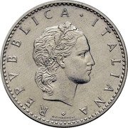 Italy 50 Lire (Vulcan. Pattern) KM# Pn42.1 REPVBBLICA ITALIANA ROMAGNOLI GIAMPAOLI-INC. coin obverse Italy 50 Lire (Vulcan. Pattern) KM# Pn42.1 REPVBBLICA ITALIANA ROMAGNOLI GIAMPAOLI-INC. coin obverse